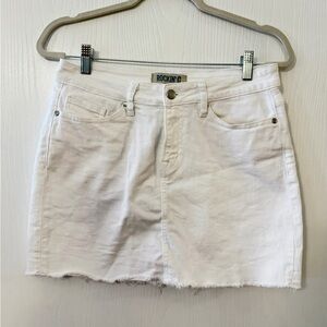 White Denim Mini Skirt by Rockin C